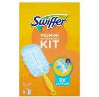 Swiffer Duster Kit Piumino + 3 Piumini Cattura Polvere