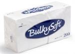 Bulkysoft Tovaglioli Bianchi 33x33 1V Formato Famiglia Pz.200