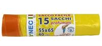 Nec Sacchi Spazzatura HD Profumati Gialli Cm.55x65 Pz.15