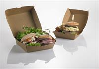 Food Box Scatola Hamburger Avana Cm.16x15,5x9h Pz.50